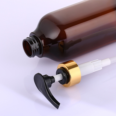 Cima operata unica cosmetica dell'oro della bottiglia dello sciampo di 200ml 300ml 350ml 400ml 1000ml Boston della lozione ambrata di lusso del corpo
