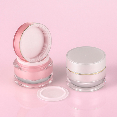 Barattolo di imballaggio in plastica colorata in plastica PP con coperchio bianco Cura della pelle 10 g 20 g 30 g