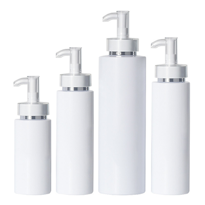 La doccia vuota rotonda bianca di lusso del balsamo di 250ml 500ml gelifica la bottiglia dello sciampo dell'HDPE dell'oro dell'imballaggio di plastica