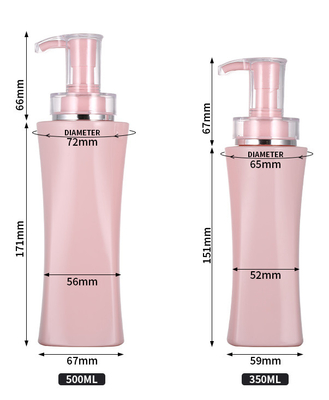 350ml vuoto bottiglie d'imballaggio dello sciampo di rosa del contenitore del gel della doccia della lozione di lusso del corpo da 500 ml