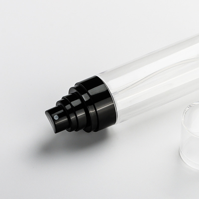 chiara bottiglia di plastica vuota dello spruzzo 100ml, bottiglia cilindrica dello spruzzo per i cosmetici