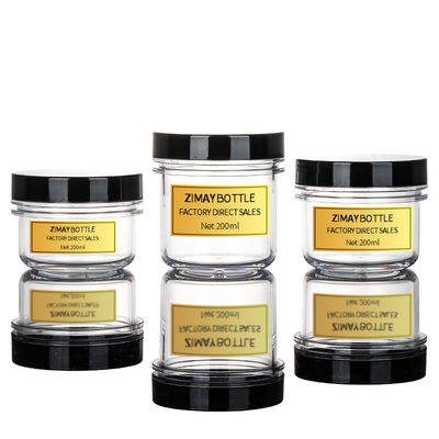 6oz barattolo d'imballaggio crema, recipienti di plastica riciclati per i prodotti di bellezza