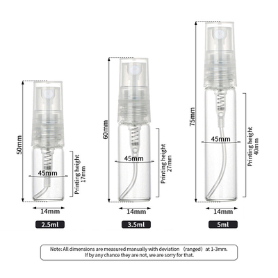 Lo spruzzo di plastica dello spruzzo di viaggio della radura cosmetica della bottiglia 5ML imbottiglia riciclabile