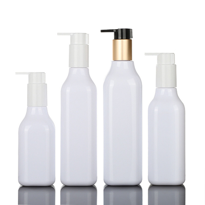 bottiglia senz'aria della pompa dell'oro della lozione cosmetica unica biodegradabile di lusso del quadrato di 200ml 300ml 350ml 400ml