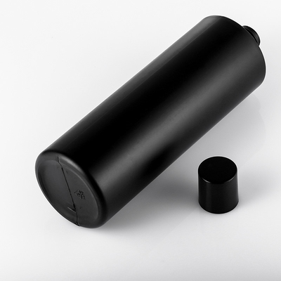 Bottiglia di plastica glassata 100ml con la materia plastica nera del PE del coperchio a vite