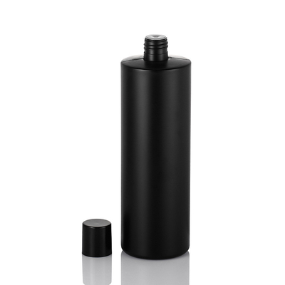 Bottiglia di plastica glassata 100ml con la materia plastica nera del PE del coperchio a vite