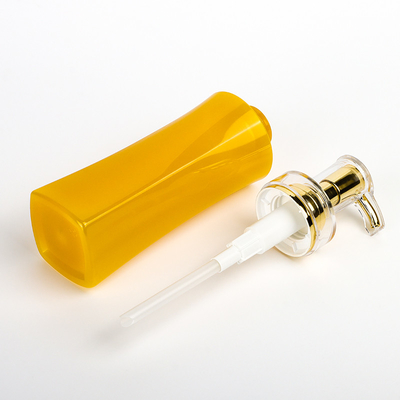 Bottiglie d'imballaggio cosmetiche vuote della lozione dello sciampo del corpo dell'oro di abitudine bianca di plastica di lusso su ordinazione del burro 350ml