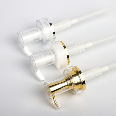 Bottiglie d'imballaggio cosmetiche vuote della lozione dello sciampo del corpo dell'oro di abitudine bianca di plastica di lusso su ordinazione del burro 350ml