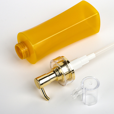 Bottiglie d'imballaggio cosmetiche vuote della lozione dello sciampo del corpo dell'oro di abitudine bianca di plastica di lusso su ordinazione del burro 350ml