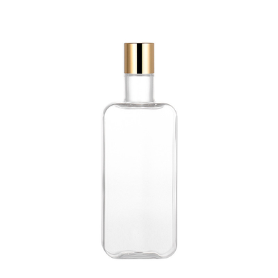 Bottiglia di plastica 300ml senz'aria Squeezable del cappuccio del disco con il coperchio a vite dell'oro