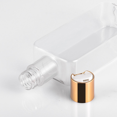 Bottiglia di plastica 300ml senz'aria Squeezable del cappuccio del disco con il coperchio a vite dell'oro