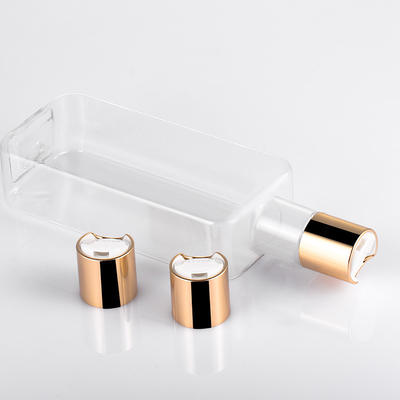 Bottiglia di plastica 300ml senz'aria Squeezable del cappuccio del disco con il coperchio a vite dell'oro
