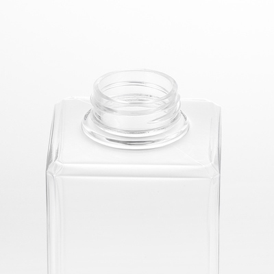 Chiare bottiglie di plastica riciclate della lozione del quadrato con la pompa 550ml di 44mm
