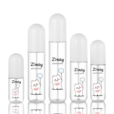 La bottiglia vuota 100ml dello spruzzo dell'ANIMALE DOMESTICO ha riciclato la forma rotonda disponibile materiale del ODM