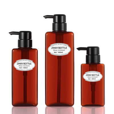 Chiara bottiglia cosmetica della lozione, bottiglie quadrate della pompa della lozione di 41mm