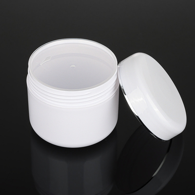 Linea d'argento d'imballaggio crema intorno a forma, 2 contenitori cosmetici del barattolo dell'ANIMALE DOMESTICO di Oz