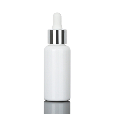 Bottiglia cosmetica d'argento 50ml del contagoccia per il diametro dell'olio essenziale 34mm