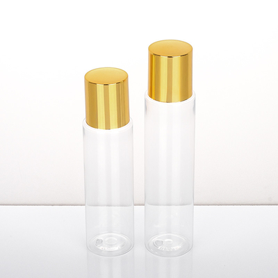 Bottiglia di toner vuota cosmetica di plastica della lozione dei contenitori 120ML 150ML del coperchio dell'oro